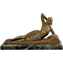 Art Deco Chiparus Bronze Sculpture of a Woman, Signed
