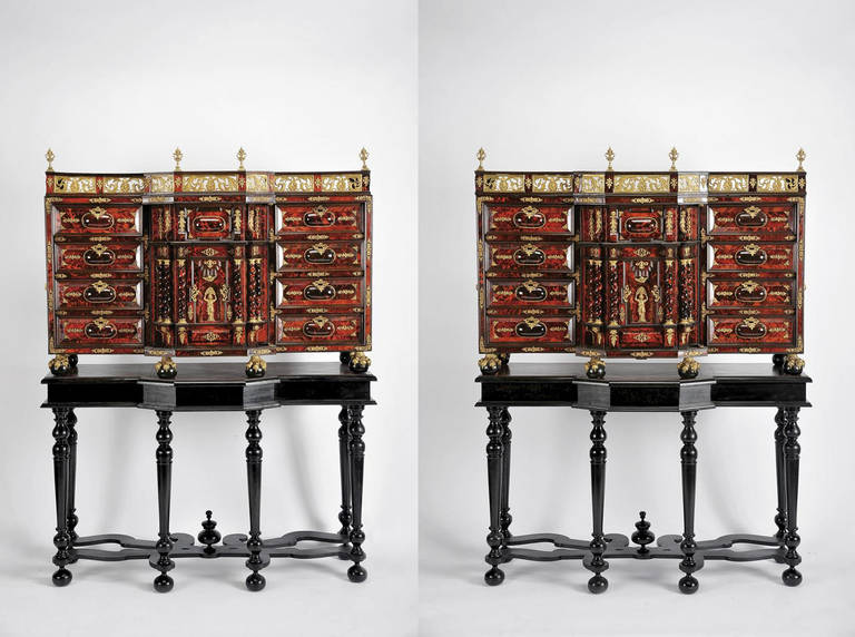 Pair of Cabinets in Tortoiseshell and Rosewood, Italy or Spain