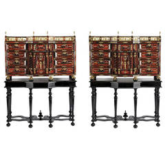 Pair of Cabinets in Tortoiseshell and Rosewood, Italy or Spain