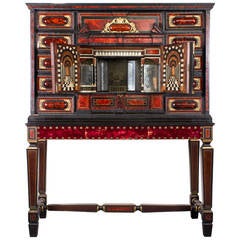 17th Century Flemish (Amberes) Cabinet un Tortoise Shell and Ebony