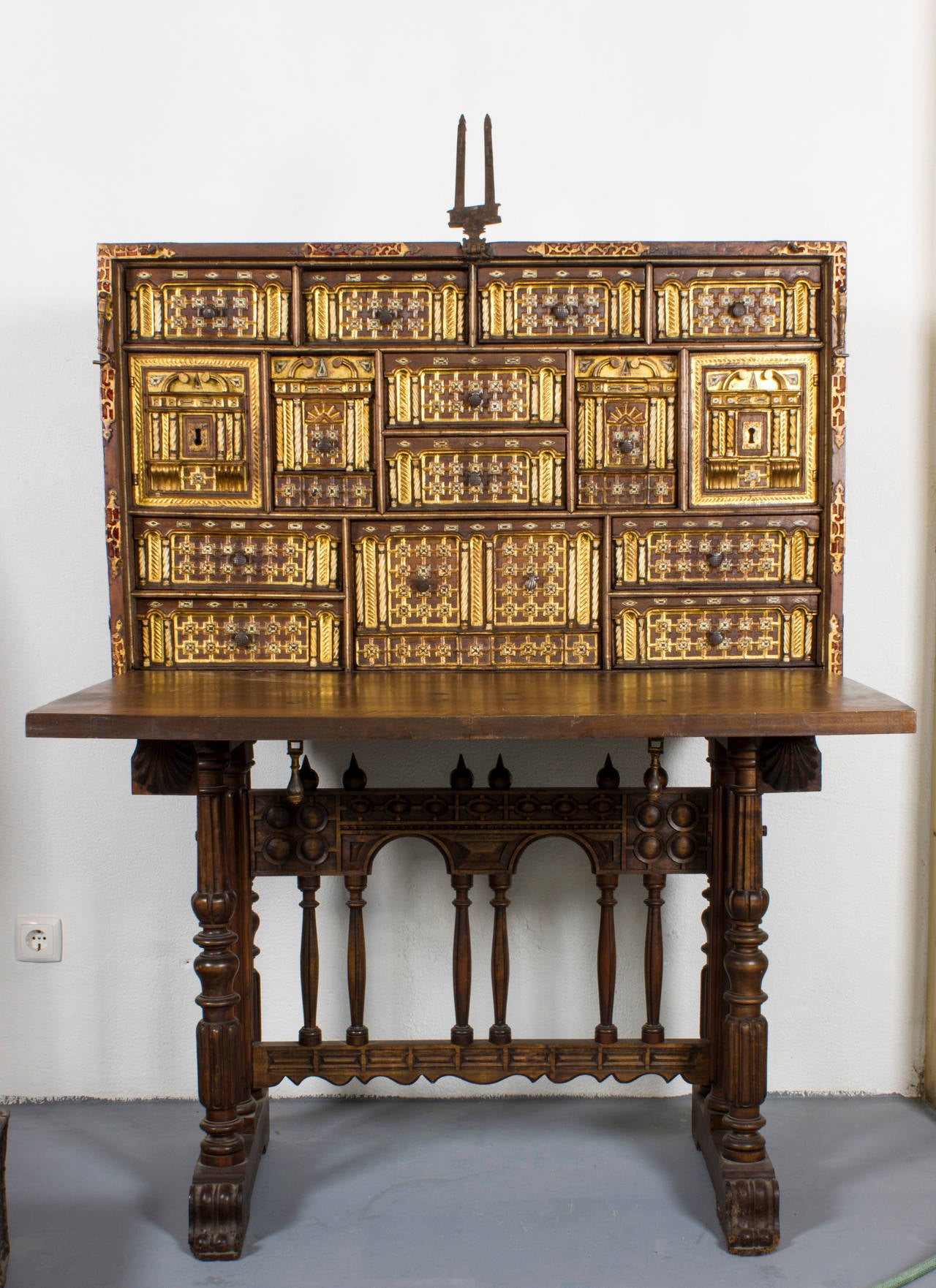 17th Century Spanish Bargueño Cabinet