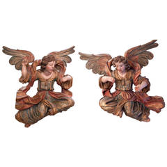 Pair of 18th Century Portuguese Wall Sculptures