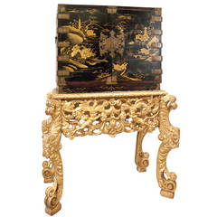 Late 17th Century Chinese Cabinet on Stand