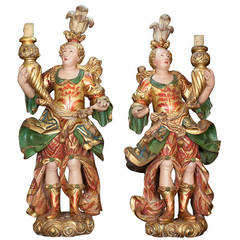 Pair of 18th Century Portuguese Seraphim Sculptures
