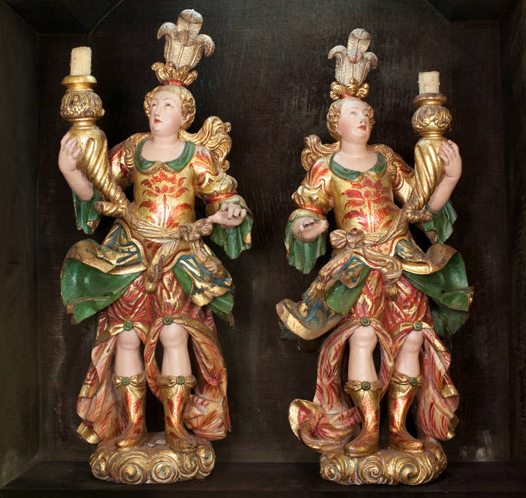 Pair of 18th Century Portuguese Seraphim Sculptures