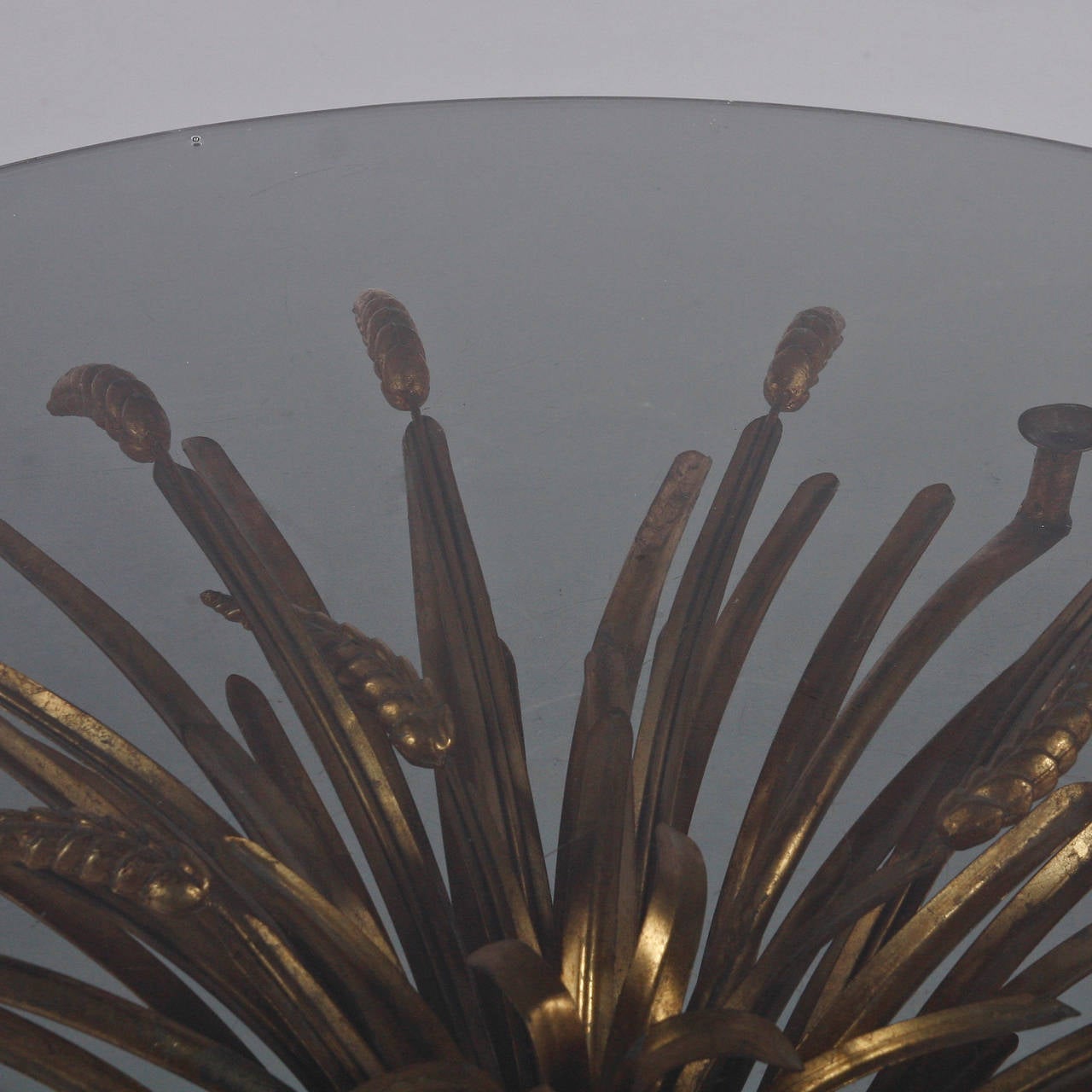 Glass coffee table French gilt 