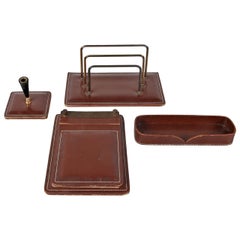 Vintage Jacques Adnet Attributed Office Set