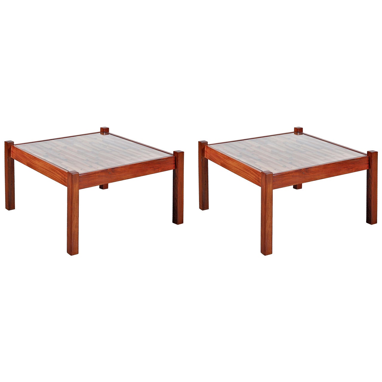 Percival Lafer Pair of Coffee Tables, circa 1960 For Sale