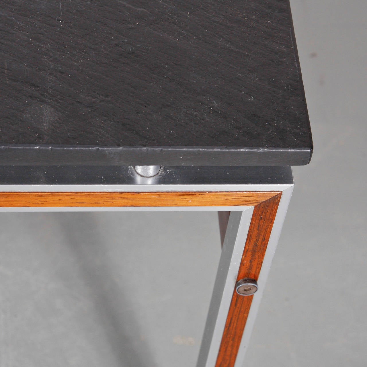 Mid-20th Century Coffee Table with Slate Stone Top, Denmark circa 1960