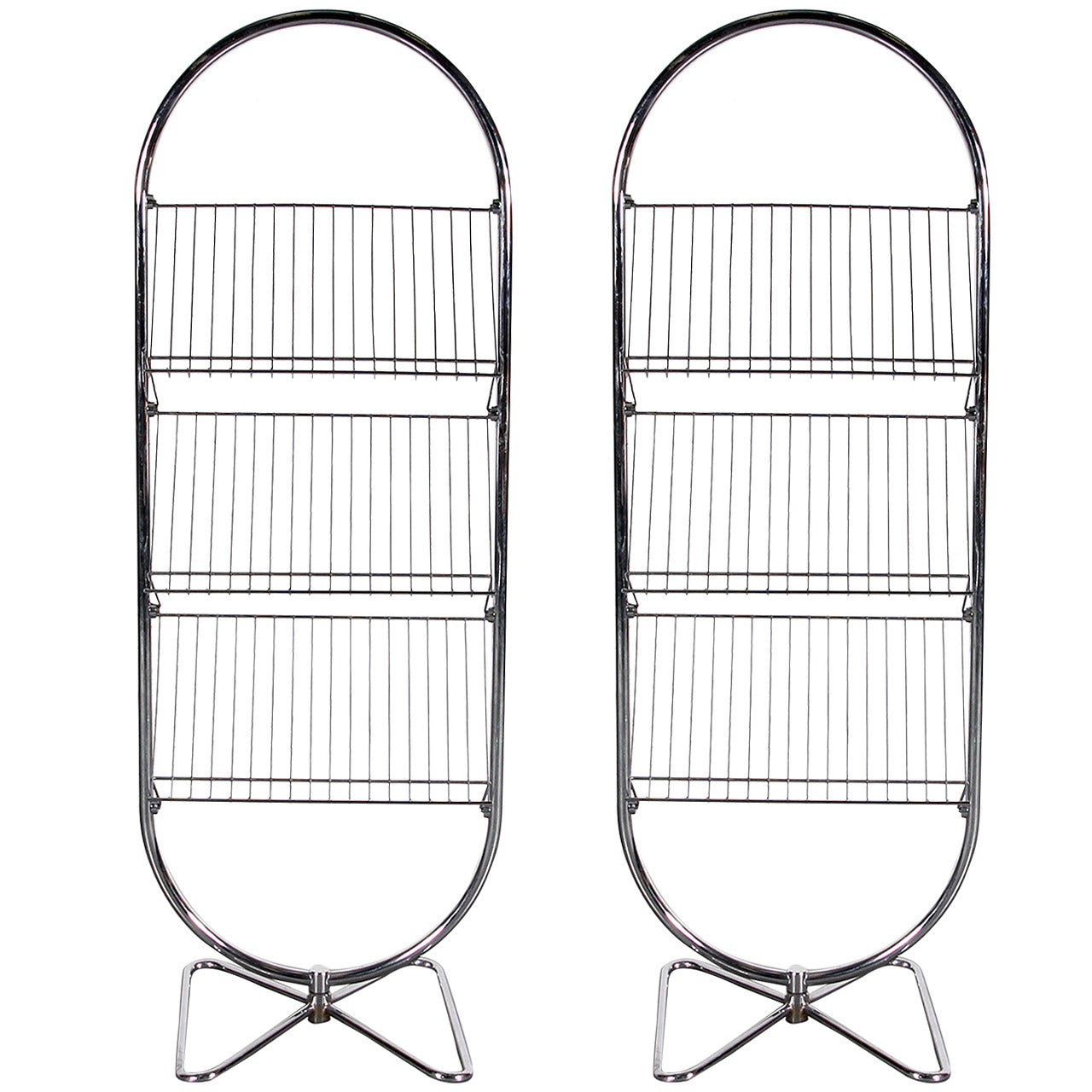 Pair of Verner Panton VP, Rack Display for Fritz Hansen, circa 1980