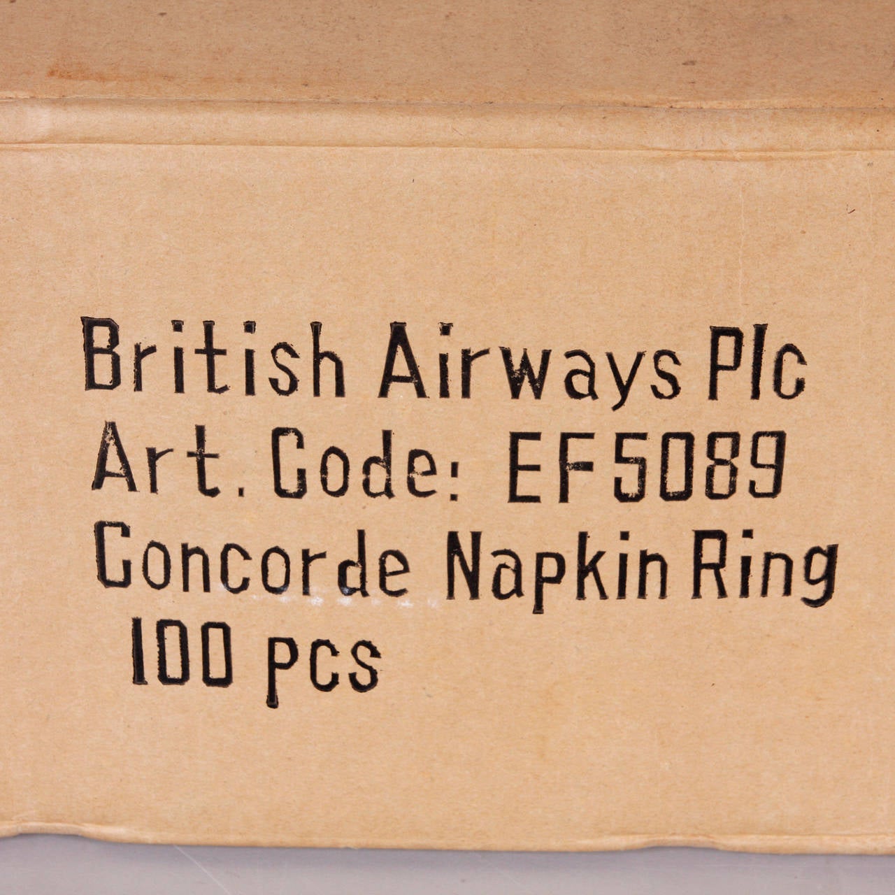 French Set of Ten British Airways Concorde Napkin Rings
