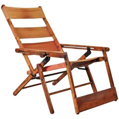 Rare Thonet Deck Chair Model 480, circa 1930