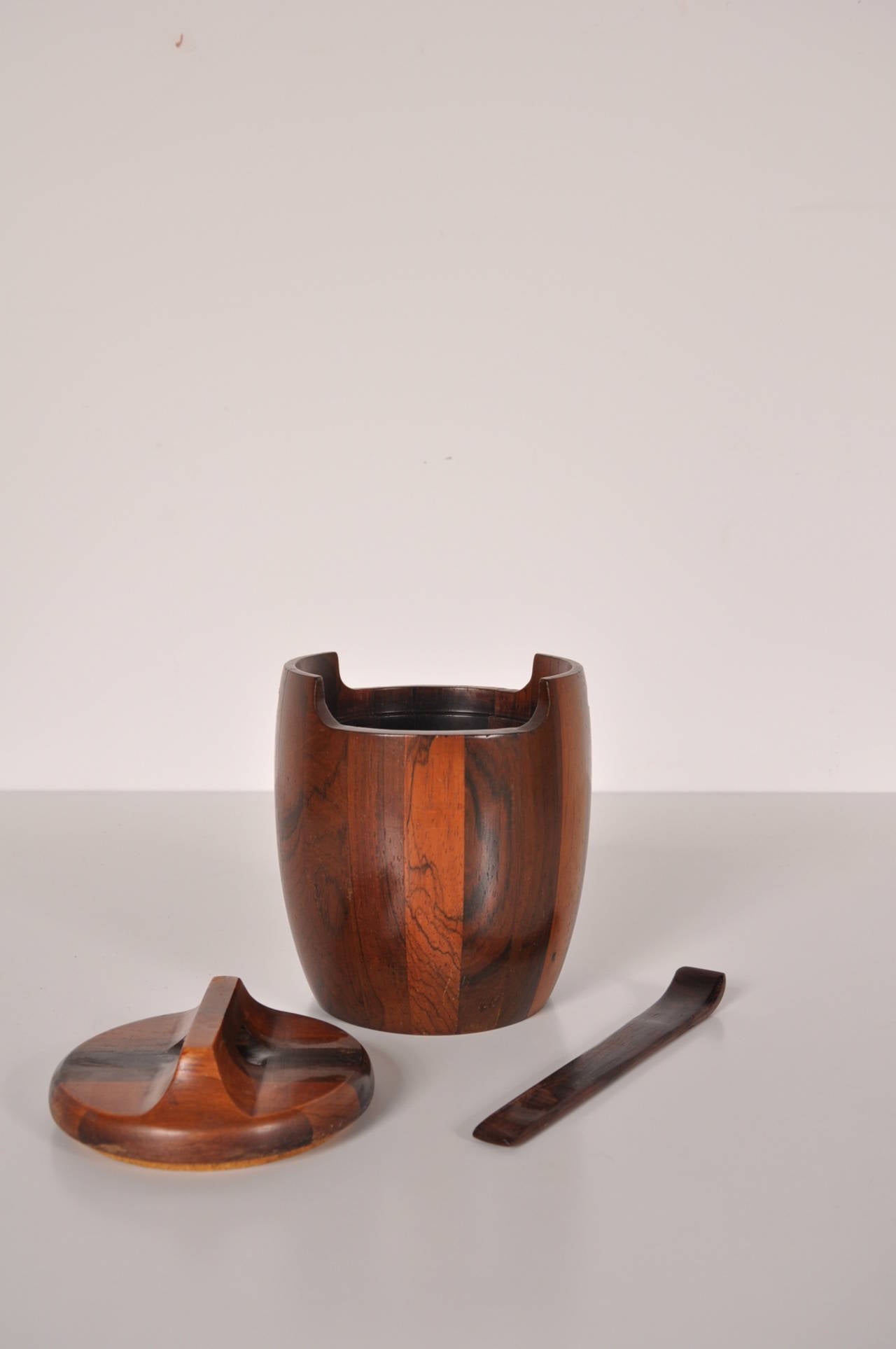 Rosewood Tabacco Pot with Original Spoon by Jean Gillon, circa 1960