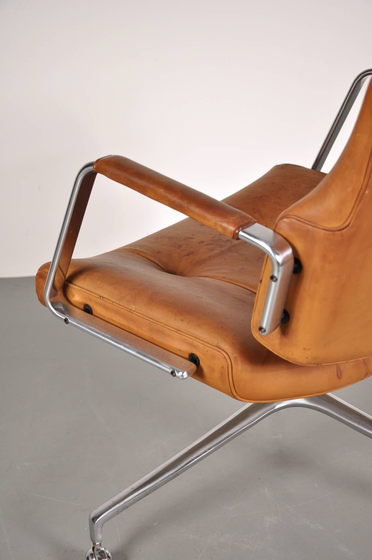 Mid-20th Century Leather Conforence Chair by Preben Fabricius and Jorgen Kastholm, circa 1960