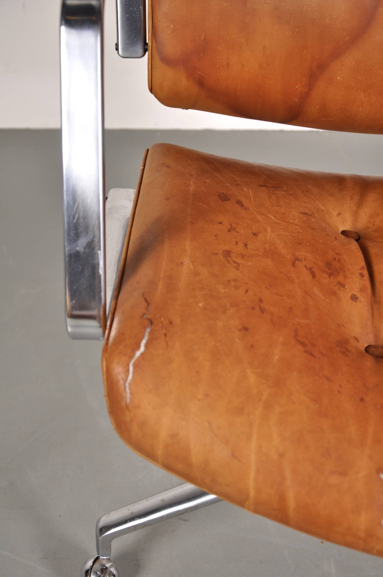 Leather Conforence Chair by Preben Fabricius and Jorgen Kastholm, circa 1960 4