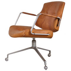 Leather Conforence Chair by Preben Fabricius and Jorgen Kastholm, circa 1960