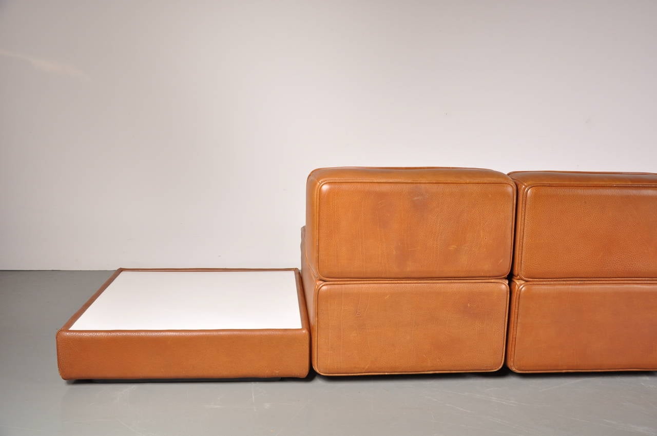 Leather Sectional Sofa by De Sede, Switzerland circa 1960 2