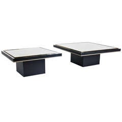 Roger Vanhevel Pair of Coffee Tables with 23 Carat Gold 5