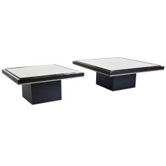 Roger Vanhevel Pair of Coffee Tables with 23 Carat Gold