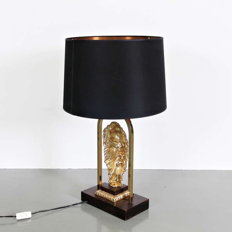 Mid-20th Century French Messing Table Lamp in the style of Maison Jansen, circa 1970