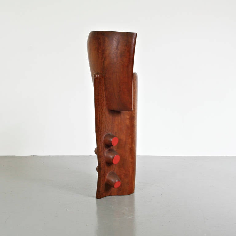 Mid-20th Century Large French Wood Sculpture, circa 1950 For Sale