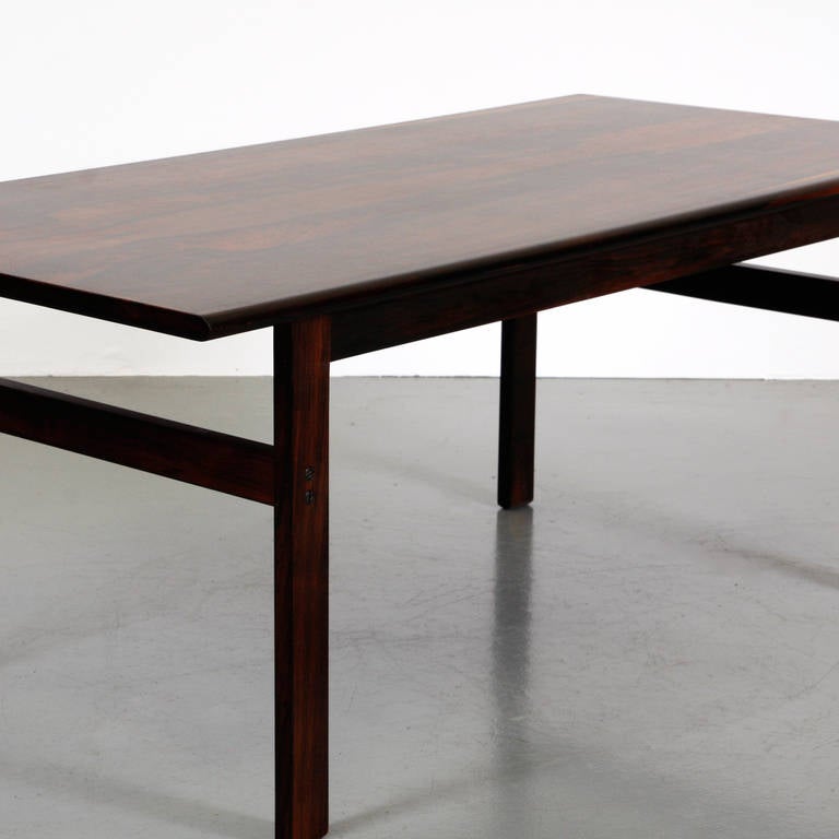 Scandinavian Modern Illum Wikkelso Rosewood Side Table