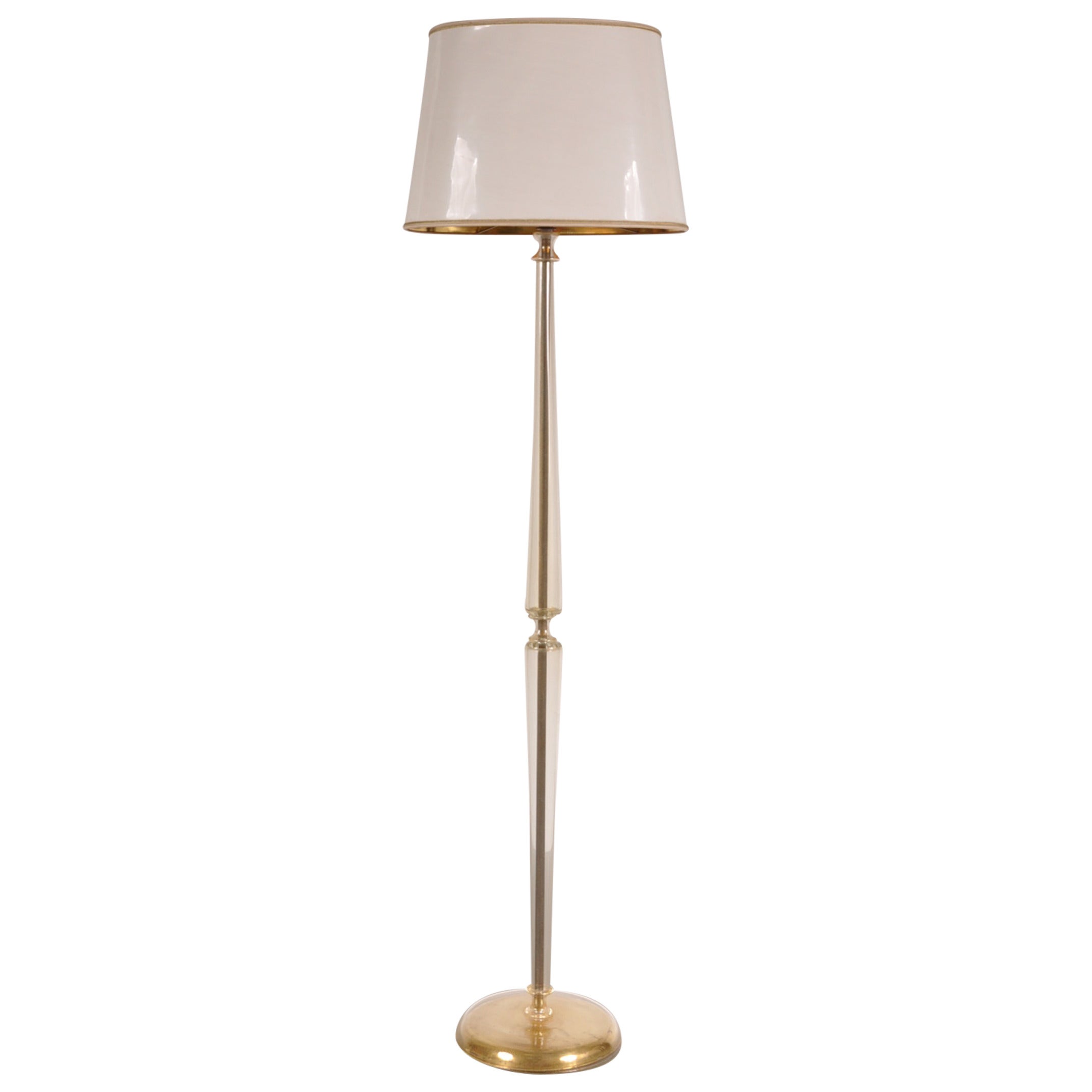 Murano Glass Floor Lamp in the Manner of Barovier e Toso, circa 1940 For Sale