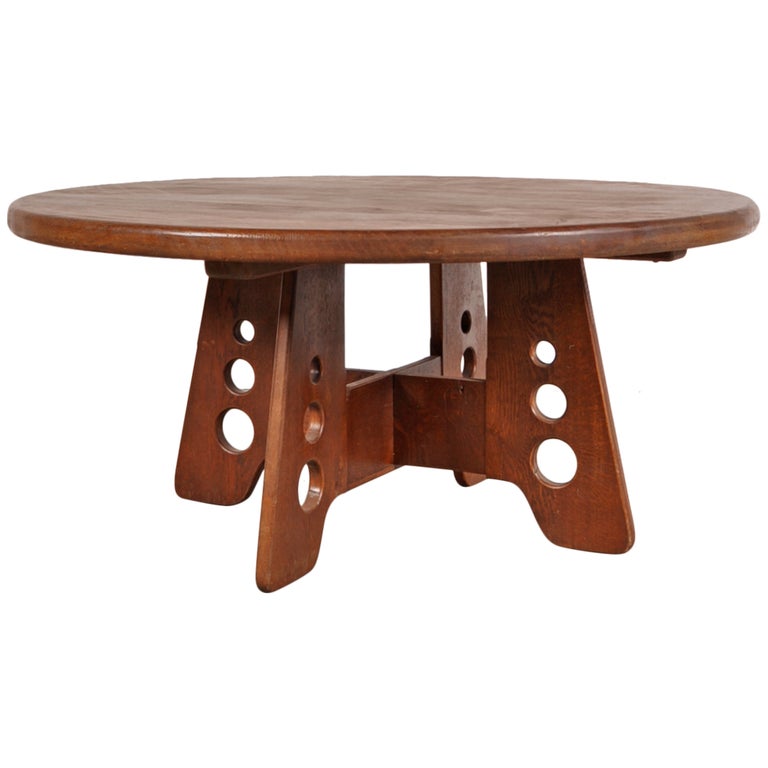 Round French Coffee Table, circa 1950 at 1stDibs