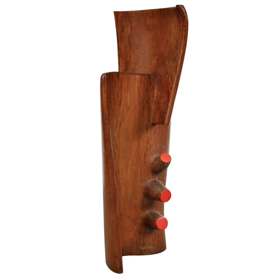 Large French Wood Sculpture, circa 1950 For Sale