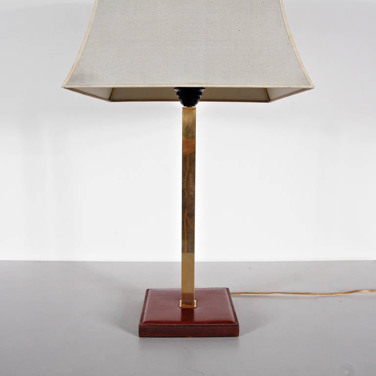 Delvaux Leather Table Lamp 1