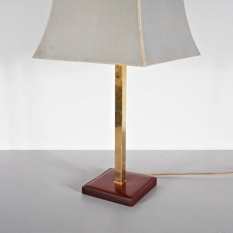 Delvaux Leather Table Lamp 2