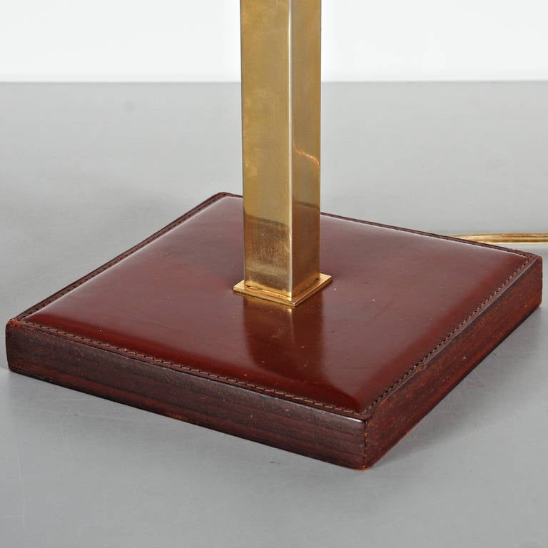 Delvaux Leather Table Lamp 3