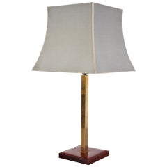 Retro Delvaux Leather Table Lamp