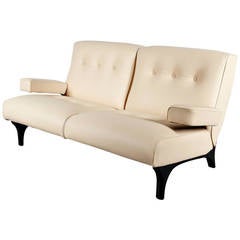 Eugenio Gerli Leather Sofa for Tecno, circa 1960 5