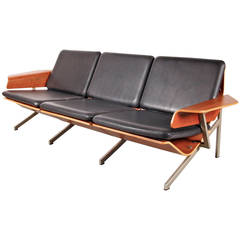 Rare Cornelis Zitman Three-Seat Leather Sofa, 1964 8