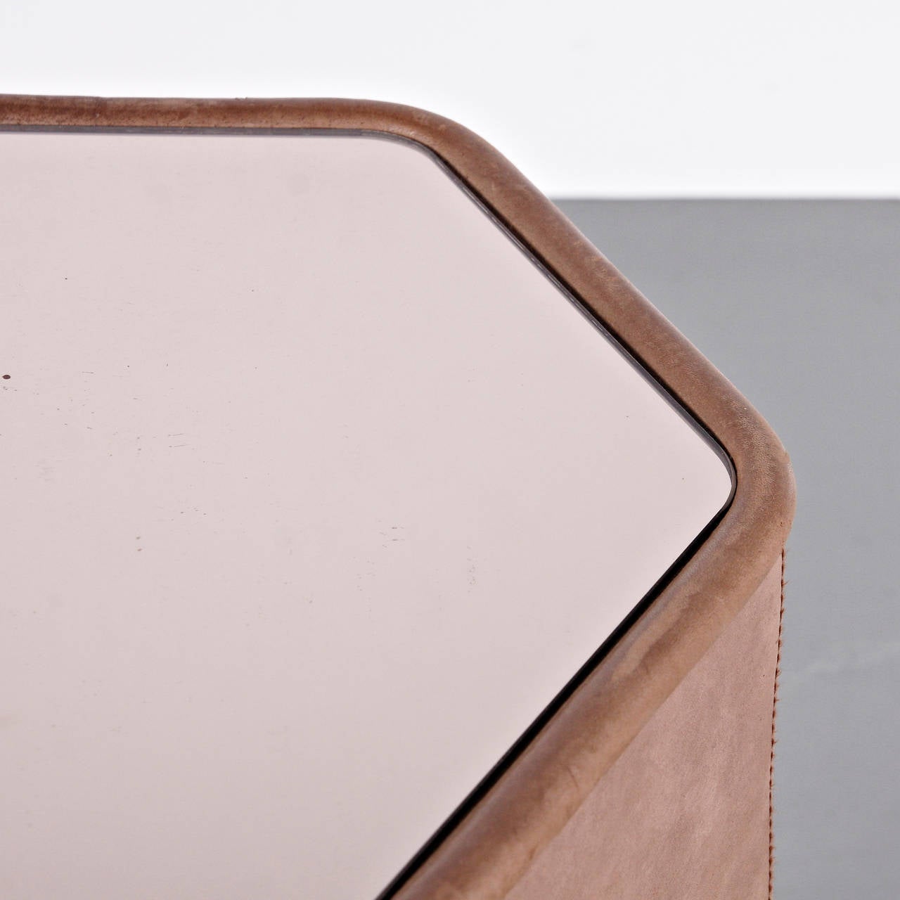 Leather De Sede Plant Stand, circa 1970