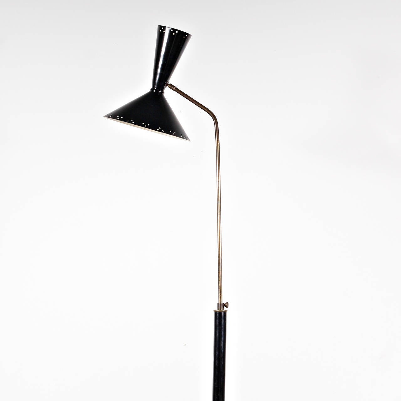 Mid-20th Century French Brass Floor Lamp, circa 1950