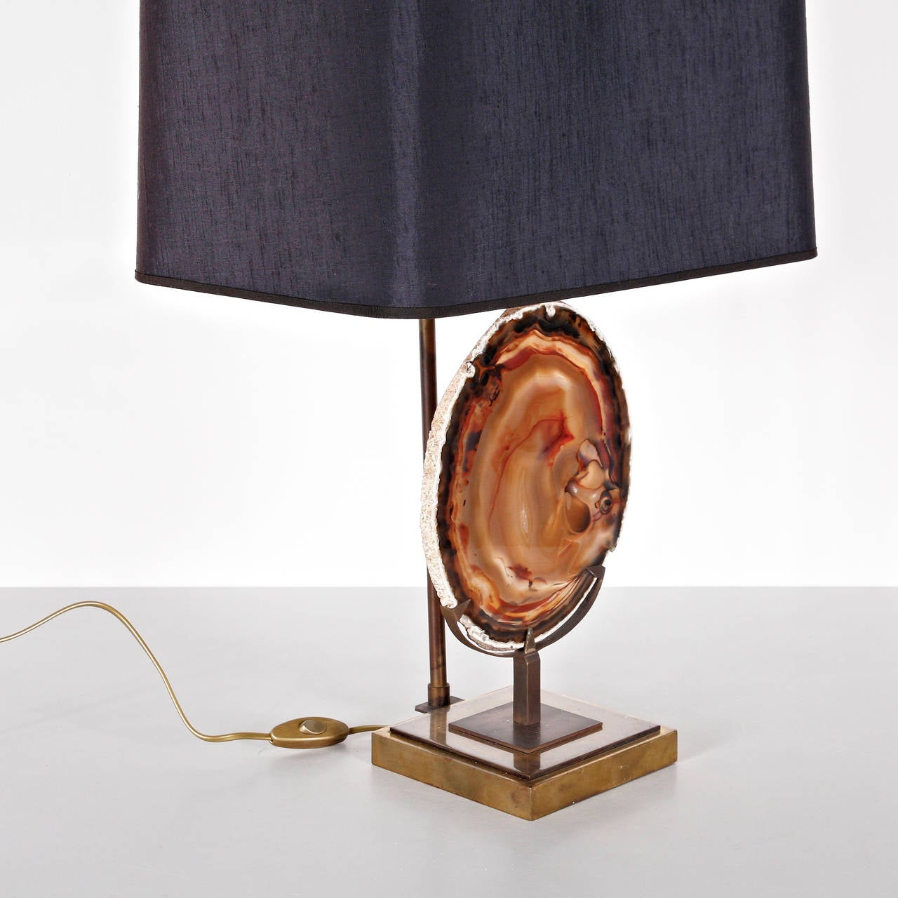 Late 20th Century Agate Table Lamp in the Manner of Willy Daro, circa 1970