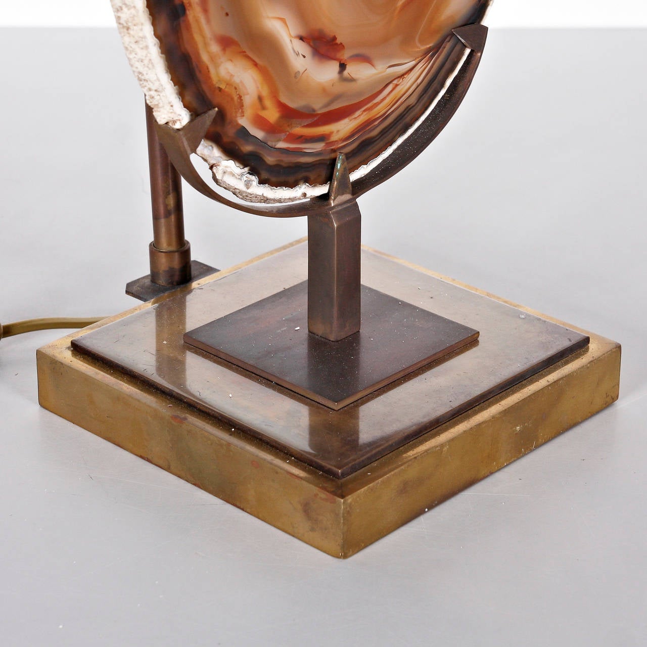 Agate Table Lamp in the Manner of Willy Daro, circa 1970 1