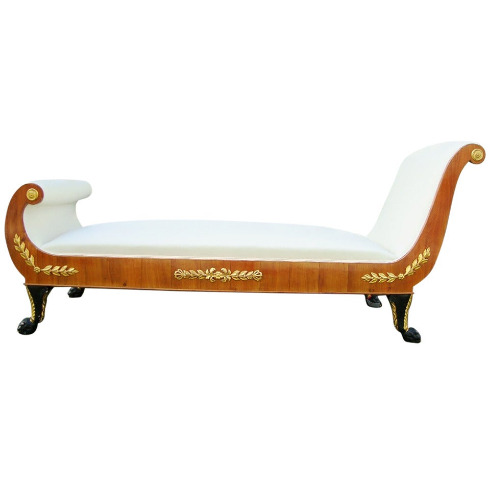 Early 19th Century Italian Daybed or Chaise Longue
