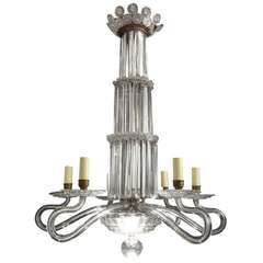 Most Unusual and Exquisite Glass and Crystal Chandelier