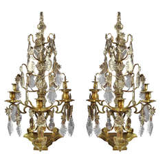 Pair of French 19th Century Girandoles