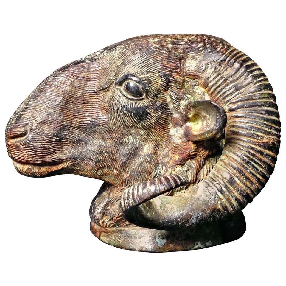Bronze Cast of Rams Head
