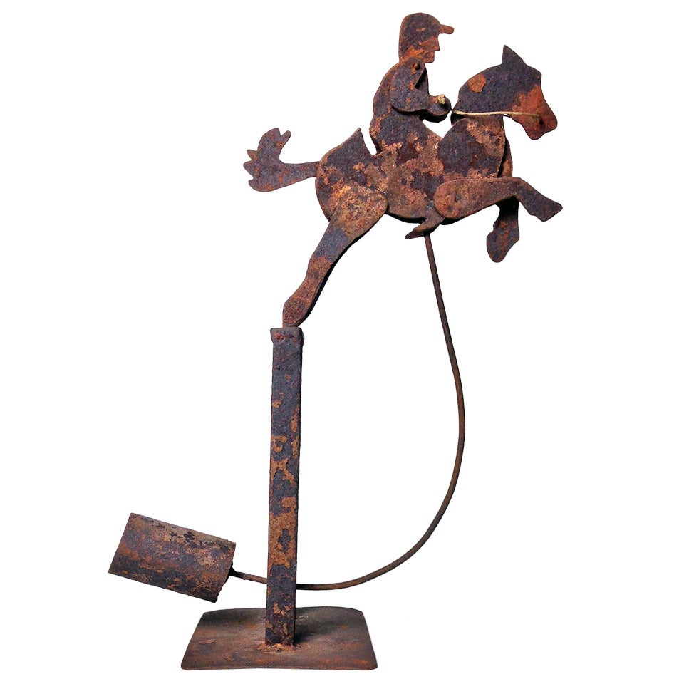 1920s American Educational Metal Pendulum Horse Toy design by Louis Petersen For Sale