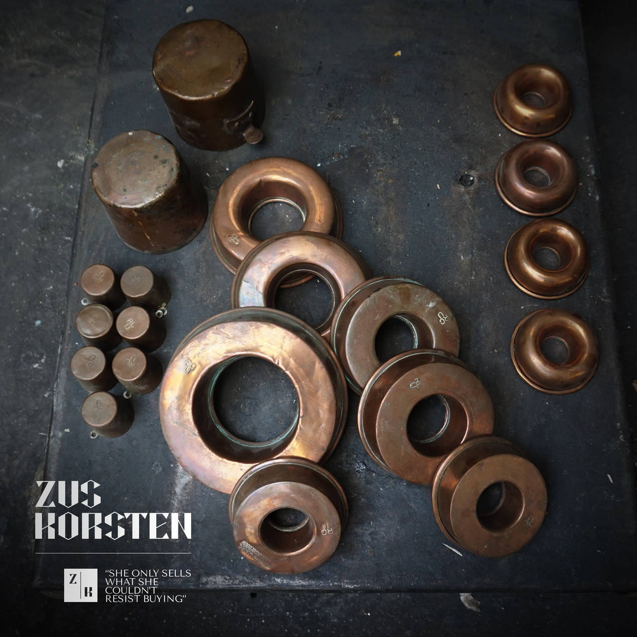 Huge 74 Pieces Set of Huge Antique Culinary Copper Pans, Etc. 1
