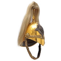 19th Century Gold Plated Dragoon Officer's Helmet of 'The Kings Carabiniers'