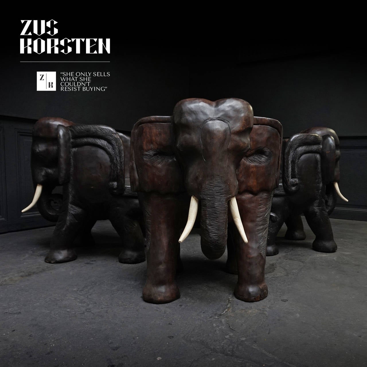 Set of Four 20th Century Elephant Chairs For Sale at 1stdibs