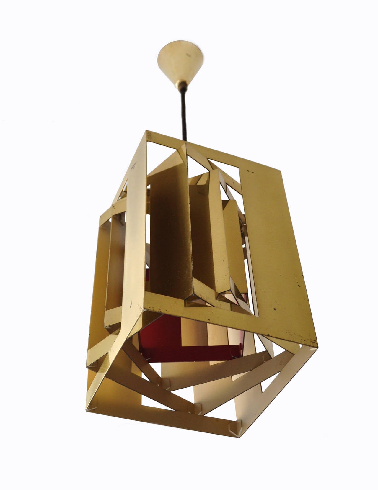 Scandinavian Modern Simon Henningsen Cube Pendant Lamp For Sale