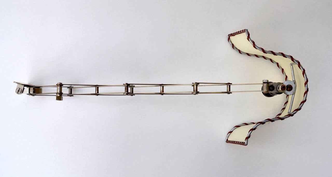 Swiss Pair of Alfred Muller Accordion Wall Lamps