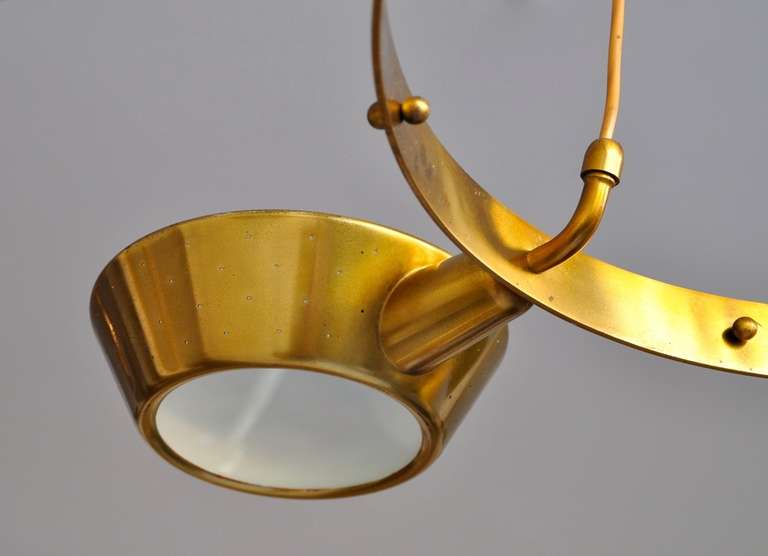 Mid-20th Century Radial Ceiling Lamp by AMBA